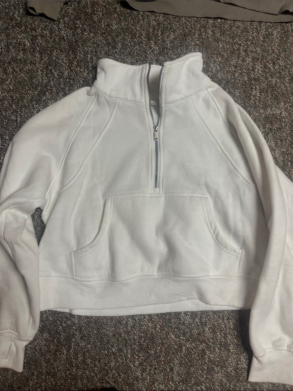 White Half-Zip Pullover Sweater